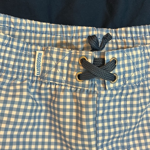 Rufflebutts Gingham Swim Shorts 6T - Picture 2 of 4